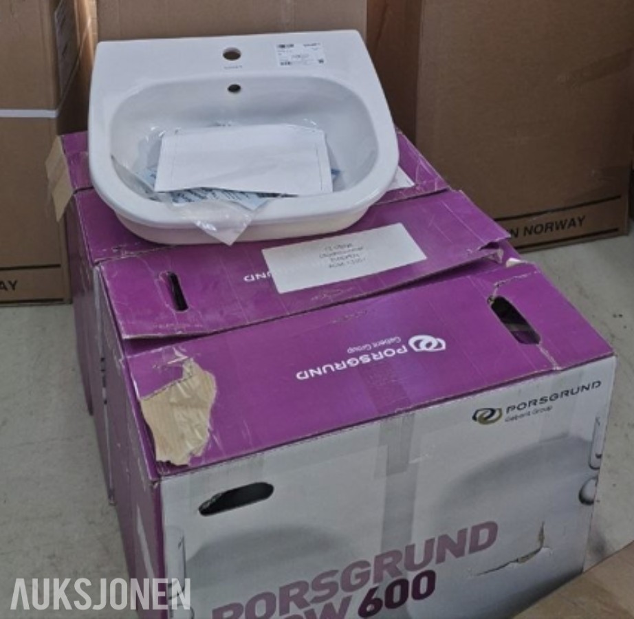 5 stk -  Porsgrund servant/vask Glow 600